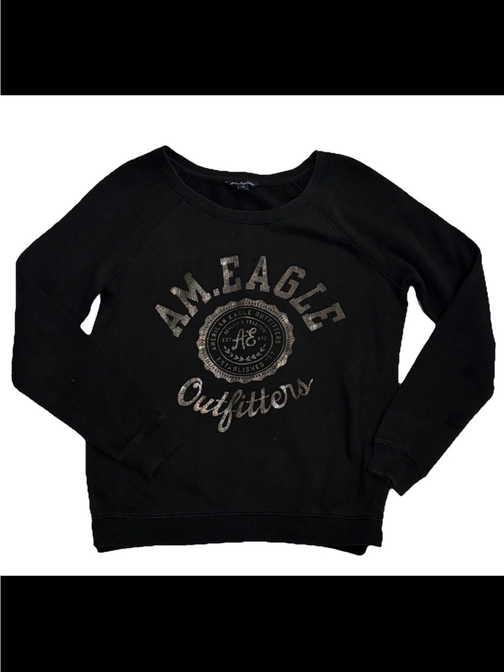 American Eagle Outfitters Y2K Woman’s Sweatshirt Spellout Logo Sz.S